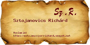 Sztojanovics Richárd névjegykártya